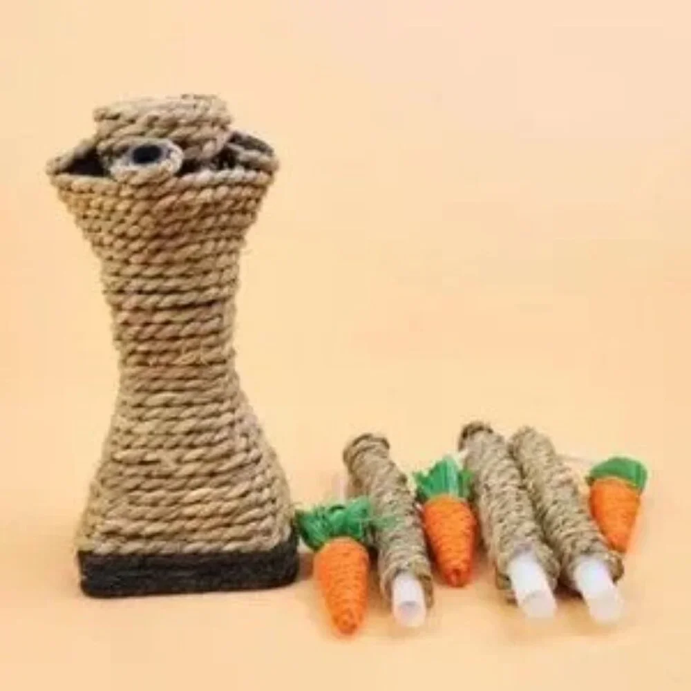 New Pet Cat Hamster Climbing Carrot Tree Tower Shelf Scratching Post Chewing Toy